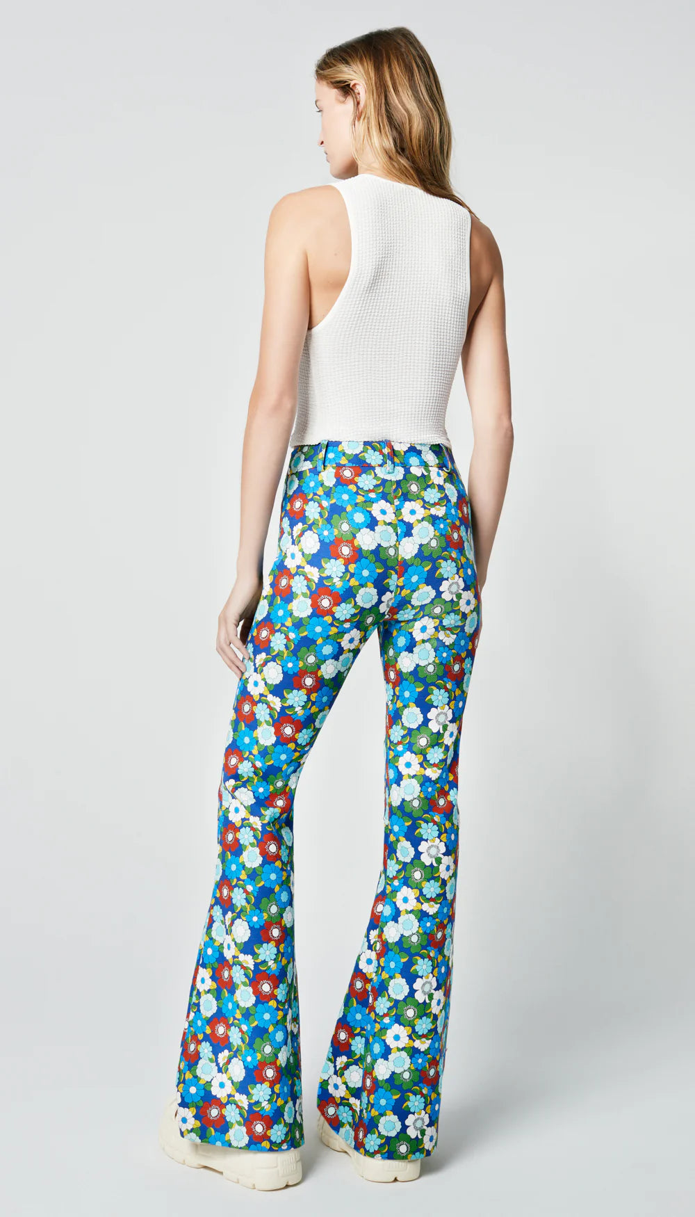 Billie Boutique Smythe - Bootcut Pant Cobalt Floral Cobalt Floral